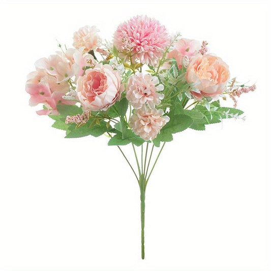Artificial Hydrangea Flower Real Touch Arrangement Room Decor