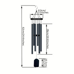 6 Tube Memorial Wind Chime for Outdoor Space Enhancement