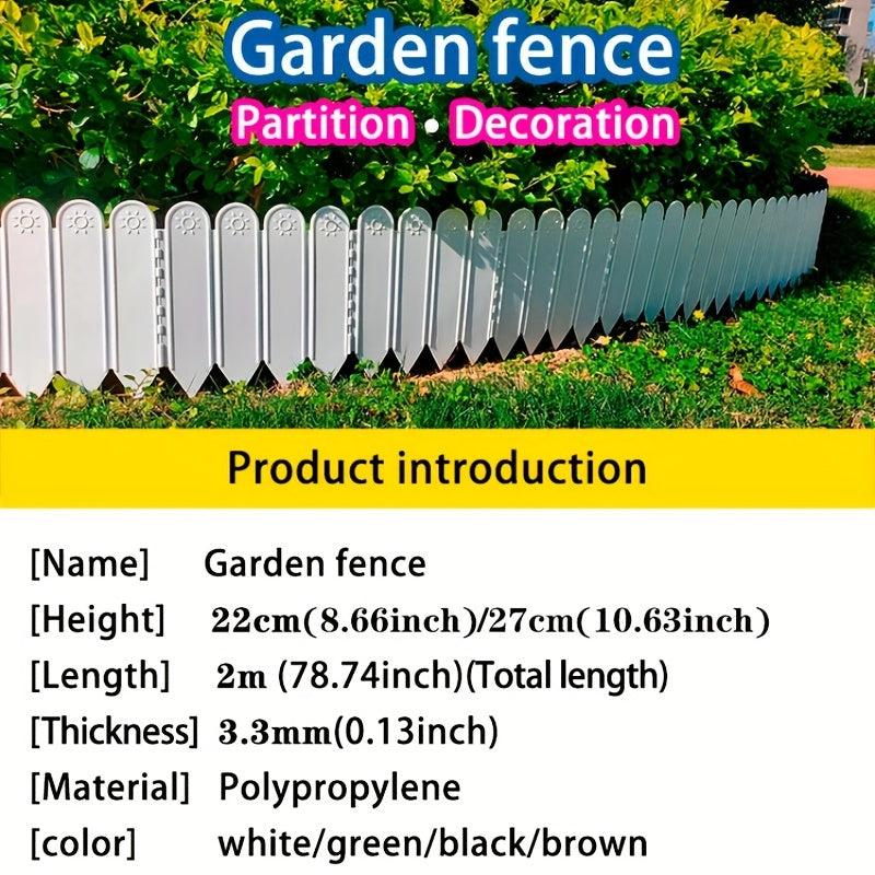 10pcs Plastic Garden Decorative Fences for Yard Flowerbed Fairy Garden