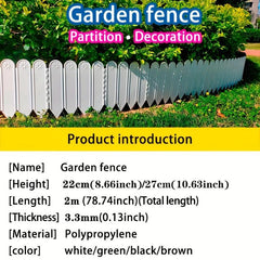10pcs Plastic Garden Decorative Fences for Yard Flowerbed Fairy Garden
