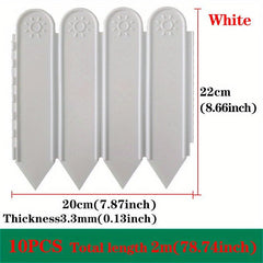 10pcs Plastic Garden Decorative Fences for Yard Flowerbed Fairy Garden