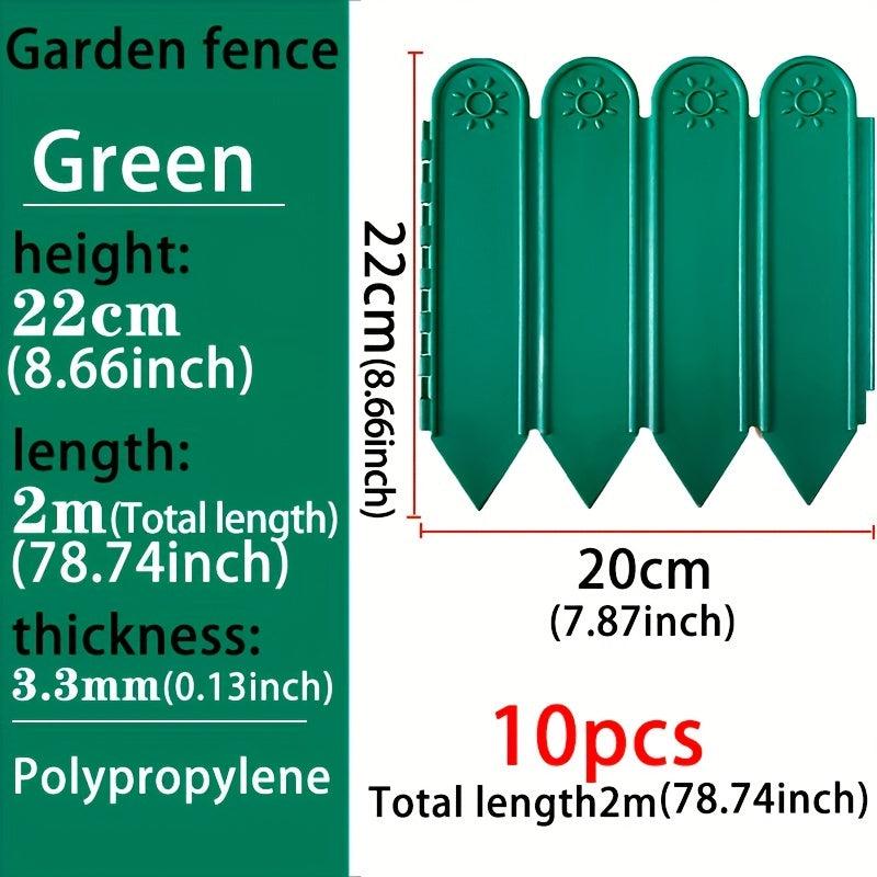 10pcs Plastic Garden Decorative Fences for Yard Flowerbed Fairy Garden
