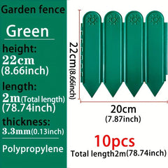 10pcs Plastic Garden Decorative Fences for Yard Flowerbed Fairy Garden