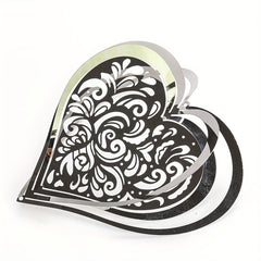 3D Beating Love Heart Rotating Wind Spinner Garden Patio Decoration