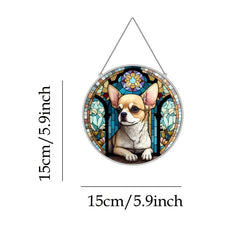 Chihuahua Window Pendant Acrylic Waterproof Wall Hanging Gift For Dog