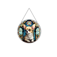Chihuahua Window Pendant Acrylic Waterproof Wall Hanging Gift For Dog