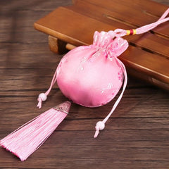 Embroidery Fragrance Sachet with Tassels for Home Room Cabinet Car Decor
