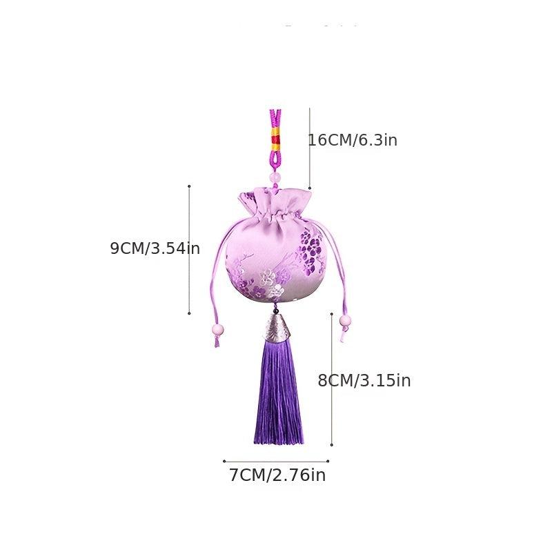 Embroidery Fragrance Sachet with Tassels for Home Room Cabinet Car Decor