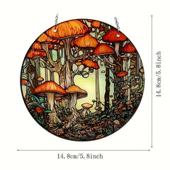 Handmade Mushroom Suncatcher Home Decor Gift