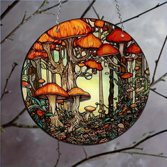 Handmade Mushroom Suncatcher Home Decor Gift