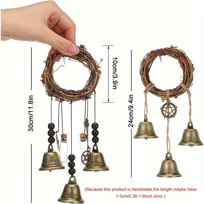 Wiccan Bell Wind Chimes Door Hanger Boho Home Decor
