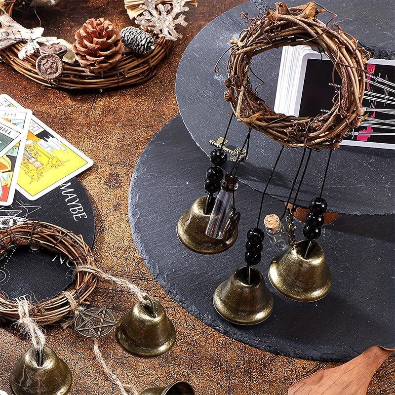 Wiccan Bell Wind Chimes Door Hanger Boho Home Decor