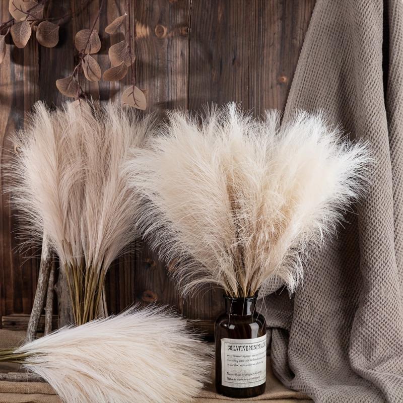 10pcs Artificial Pampas Grass for Home Wedding Decor