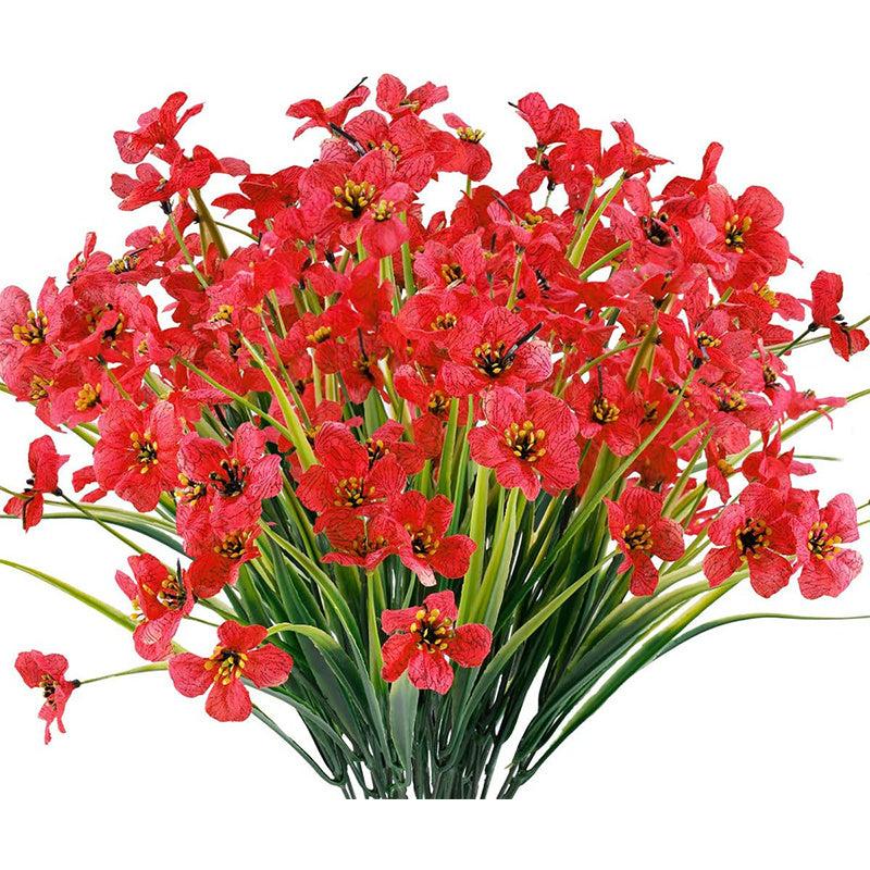 8 UV Resistant Artificial Flowers for Outdoor Decor
