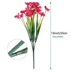 8 UV Resistant Artificial Flowers for Outdoor Decor