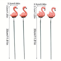 4pcs Flamingo Bird Patio Decor Set Fairy Garden Lawn & Yard Decorations