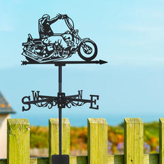 Retro Metal Weathervane Wind Direction Indicator for Yard Roof Patio