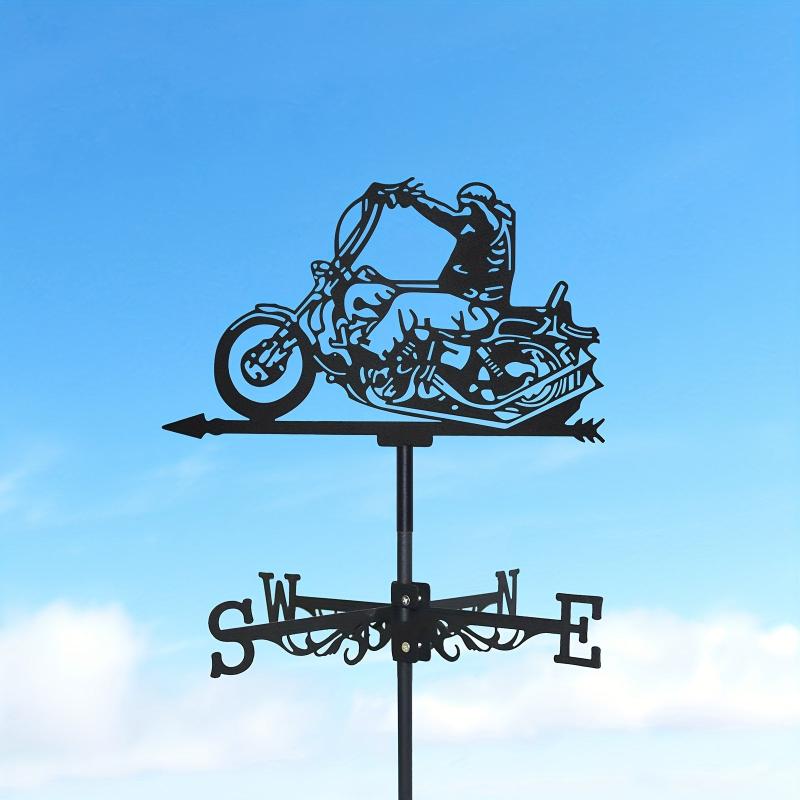 Retro Metal Weathervane Wind Direction Indicator for Yard Roof Patio