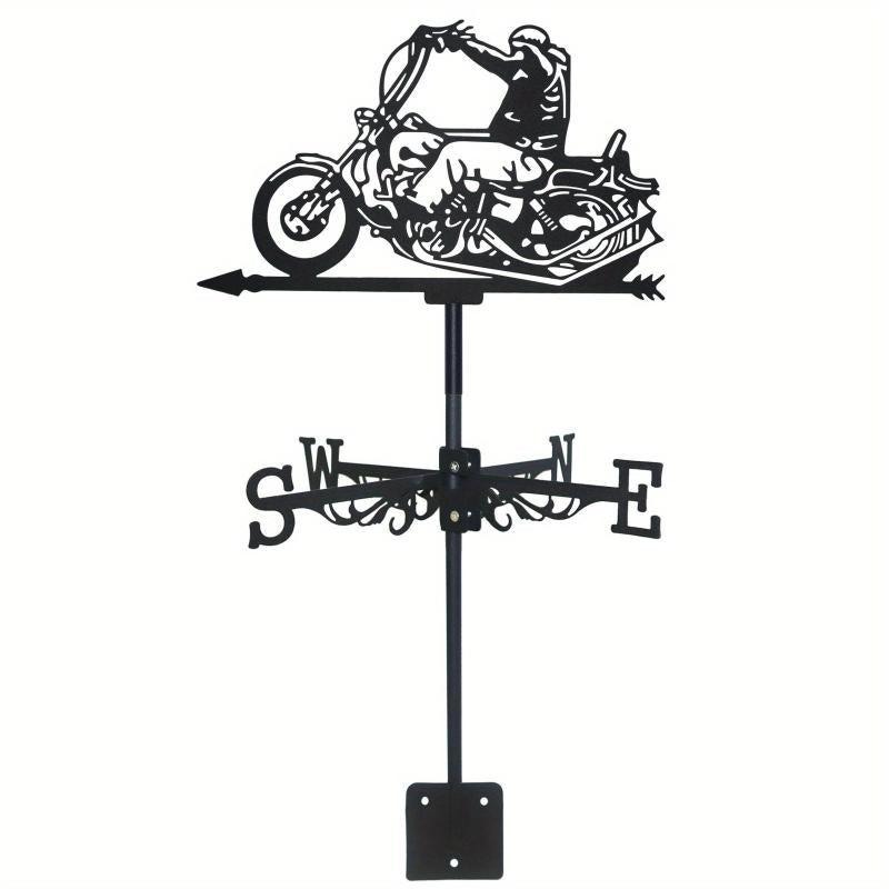 Retro Metal Weathervane Wind Direction Indicator for Yard Roof Patio