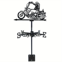 Retro Metal Weathervane Wind Direction Indicator for Yard Roof Patio