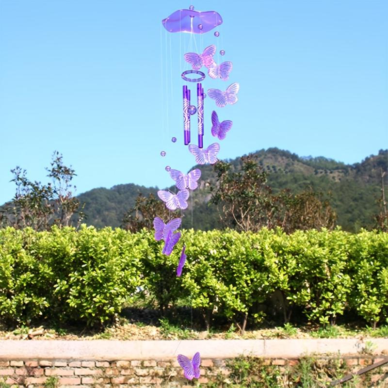 Butterfly Bell Wind Chime for Outdoor Decor