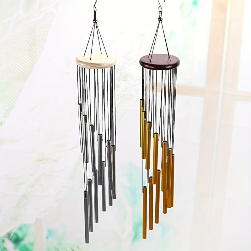 Garden Wind Chimes Memorial Wind Chimes Hanging Outdoor With 12 Aluminum Tubes