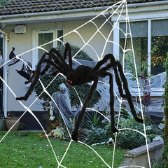 Halloween Spider Web Giant Round Silk Large Spider Web Hanging Net Bar Decor