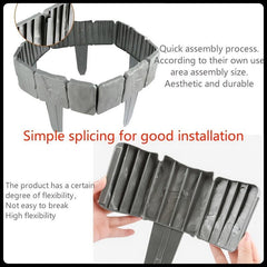 10pcs Plastic Garden Edging Stone Border 2 5m Long Fence Panel Landscape Fencing