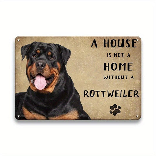 Vintage Rottweiler Metal Tin Sign Farmhouse Bar Pet Decor