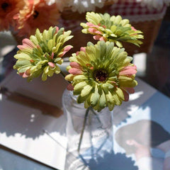 3pcs Artificial Gerbera Real Touch Flower Arrangement Room Decor