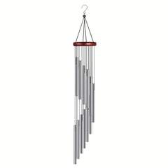 Aluminum Silvery Tubes Wind Chimes Home Patio Garden Outdoor Decoration