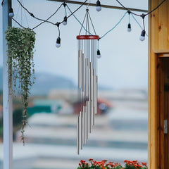Aluminum Silvery Tubes Wind Chimes Home Patio Garden Outdoor Decoration