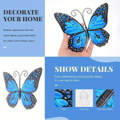 3D Metal Butterfly Wall Decor 16 cm Home Garden Bedroom Wedding Party Decor