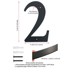 Large House Numbers 11 Inch Modern Cast Iron Address Numbers