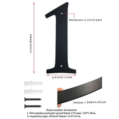 Large House Numbers 11 Inch Modern Cast Iron Address Numbers