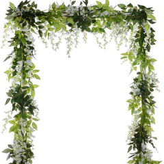 4pcs 6.6Ft Artificial Wisteria Garland for Garden Outdoor Ceremony Wedding Arch