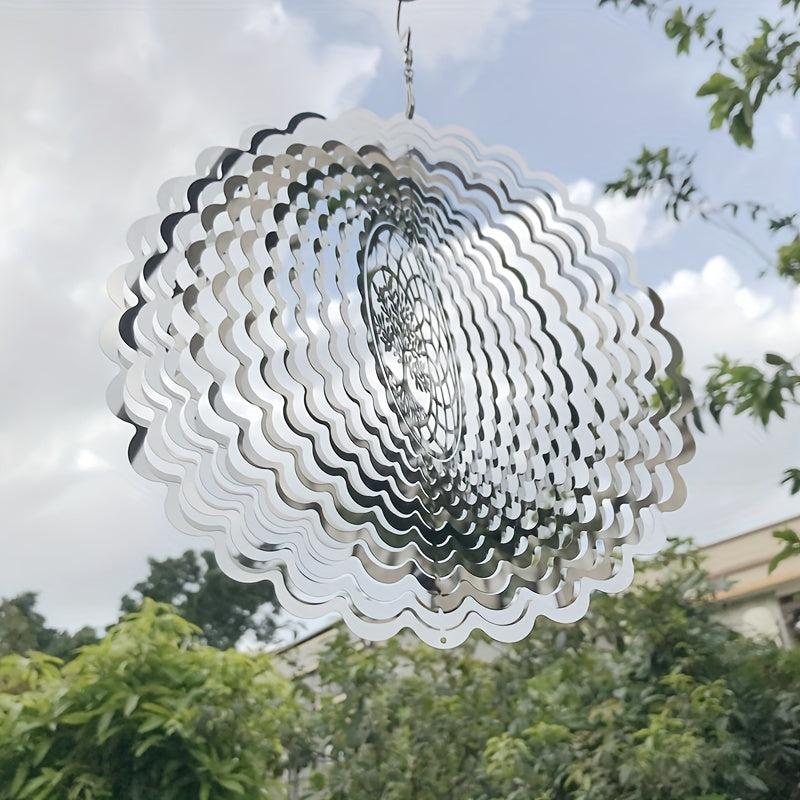 Tree of Life Hanging Wind Spinner Metal Outdoor Decor