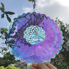 Tree of Life Hanging Wind Spinner Metal Outdoor Decor