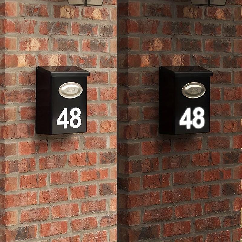 Reflective Address Numbers 0-9 Stickers Waterproof for Mailboxes Windows Sign