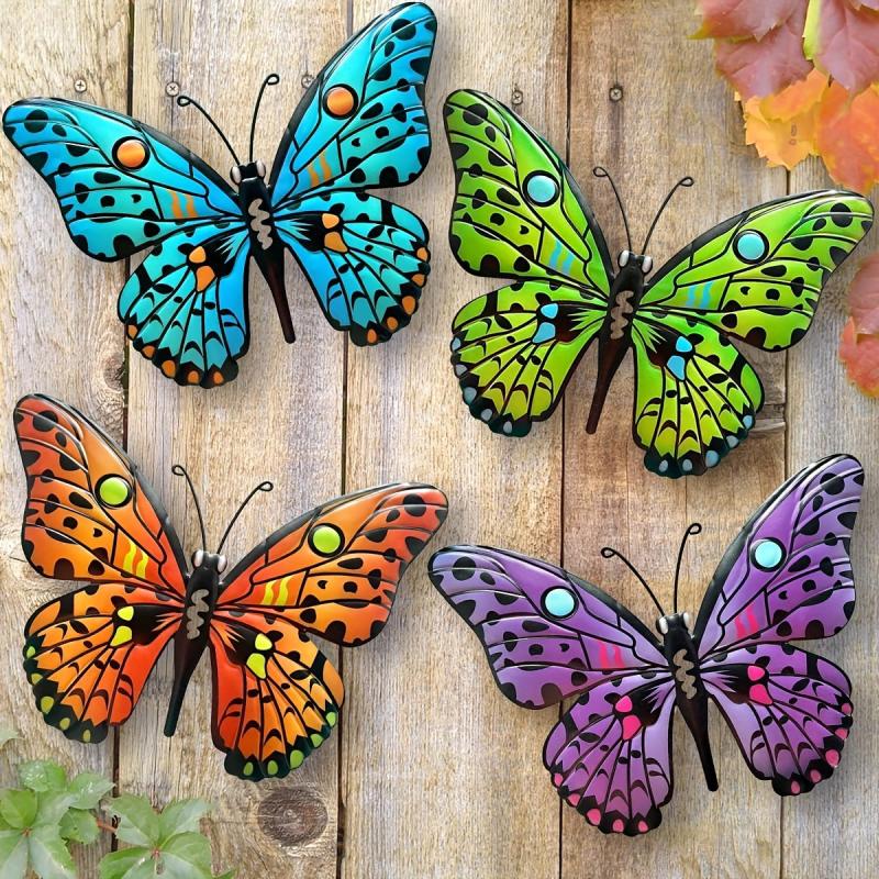 Metal Butterfly Wall Decor Set - Ideal for Home Decor