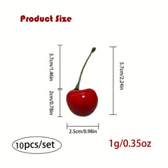 10pcs Artificial Cherry Cake Decoration for Parties and Photoshoots