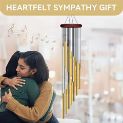 Wind Chimes Hanging Outdoor Decor 12 Aluminum Tubes Hook Memorial Garden Yard