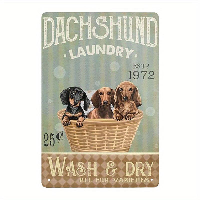 Dachshund Dog Company Bathroom Metal Sign