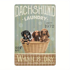 Dachshund Dog Company Bathroom Metal Sign
