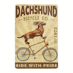 Dachshund Dog Company Bathroom Metal Sign