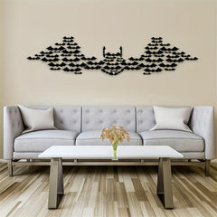 Halloween Bat Wall Decor Set - 96pcs 3D Bats in 4 Sizes