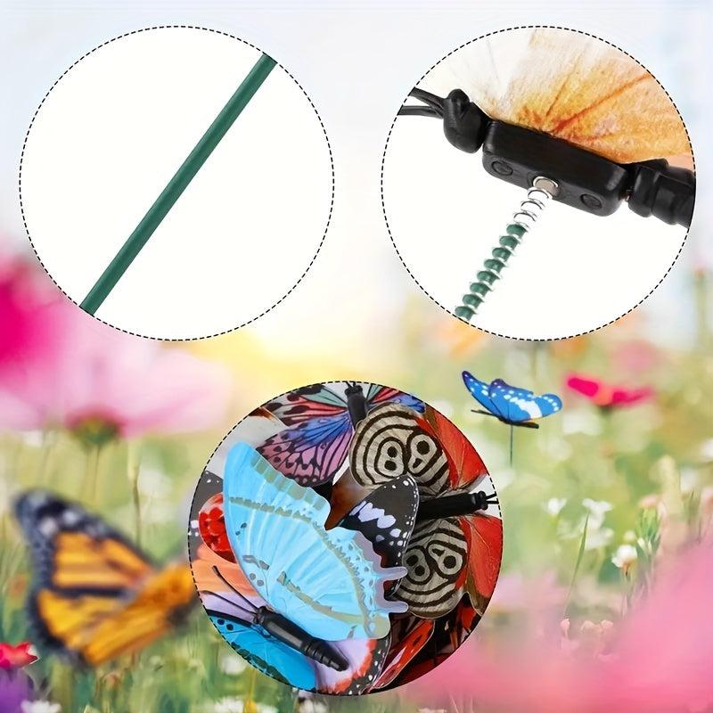 20pcs Butterfly Garden Stakes Waterproof Night Light Ornaments DIY Party