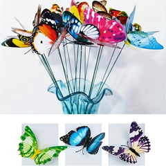 20pcs Butterfly Garden Stakes Waterproof Night Light Ornaments DIY Party