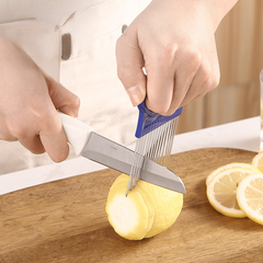 Stainless Steel Onion Needle Slicer Cutter Chopper Onion Ring Artifact
