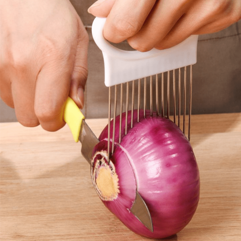 Stainless Steel Onion Needle Slicer Cutter Chopper Onion Ring Artifact